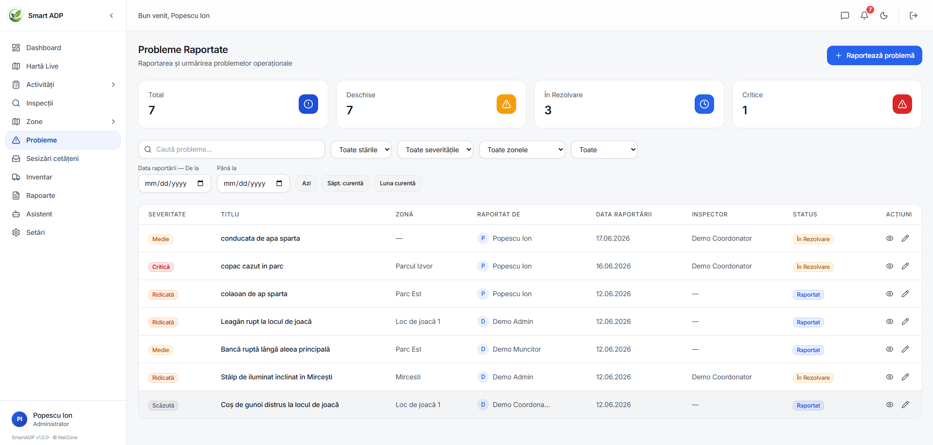 SmartADP — Inspecții